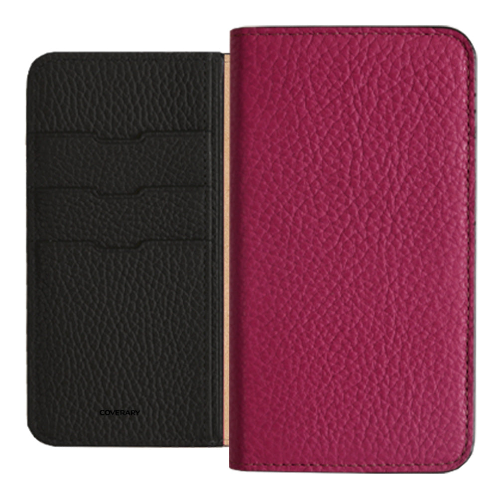 Cuir véritable 32 couleurs cuir italien grainé bicolore étui portefeuille Galaxy série