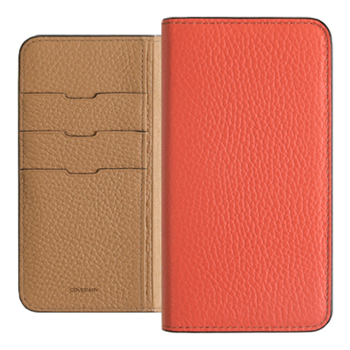 Genuine leather 32 colors Italian shrink leather bicolor notebook-style case AQUOS series