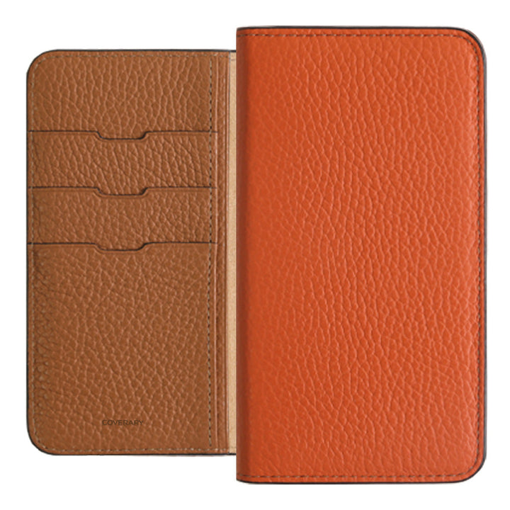 Genuine leather 32 colors Italian shrink leather bicolor notebook-style case AQUOS series