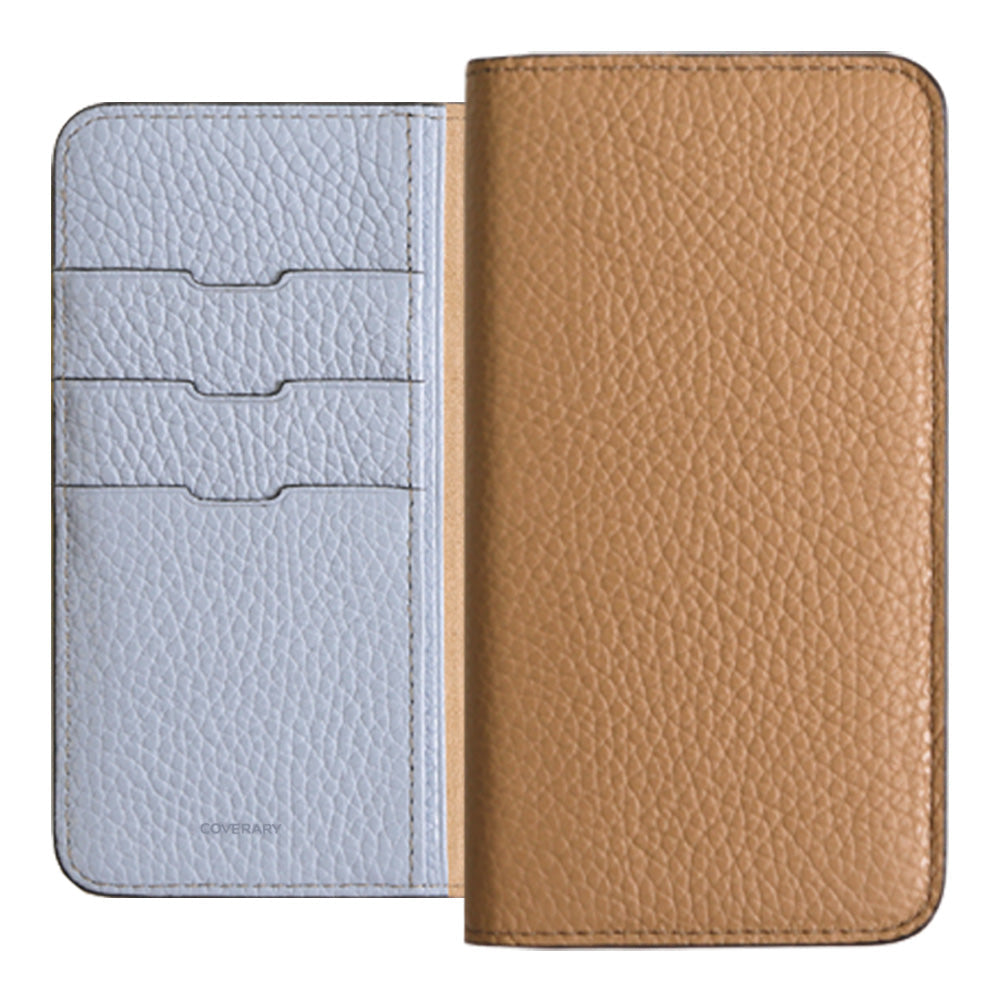 Genuine leather 32 colors Italian shrink leather bicolor notebook-style case AQUOS series