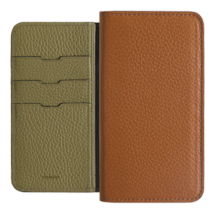 Genuine leather 32 colors Italian shrink leather bicolor notebook-style case for Google Pixel series