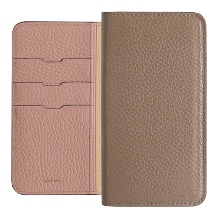 Genuine leather 32 colors Italian shrink leather bicolor notebook-style case for Google Pixel series