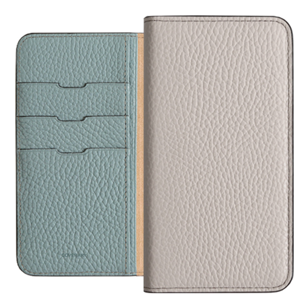 Genuine leather 32 colors Italian shrink leather bicolor notebook-style case AQUOS series