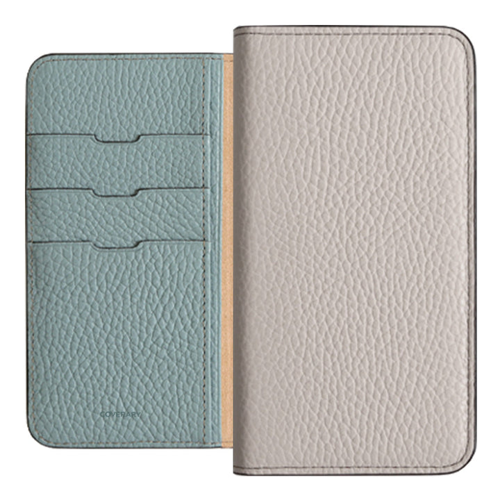 Genuine leather 32 colors Italian shrink leather bicolor notebook-style case AQUOS series