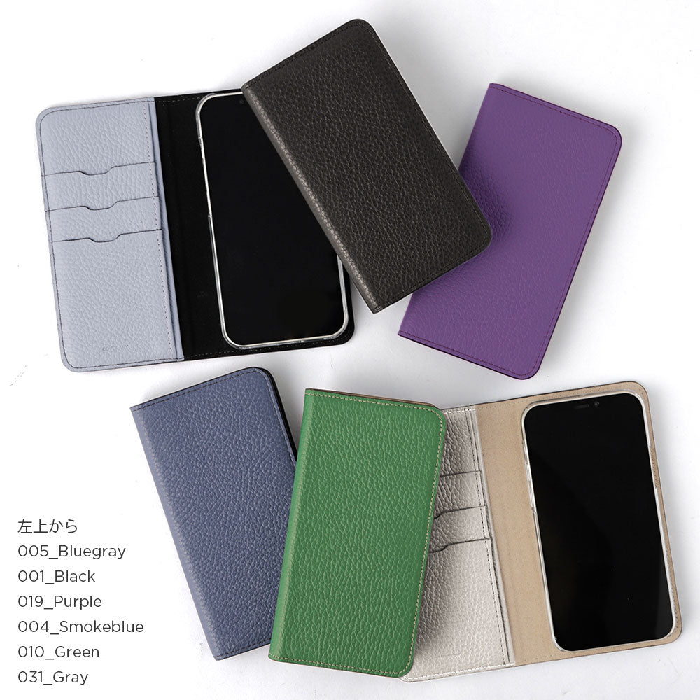 Genuine leather 32 colors Italian shrink leather bicolor notebook-style case AQUOS series