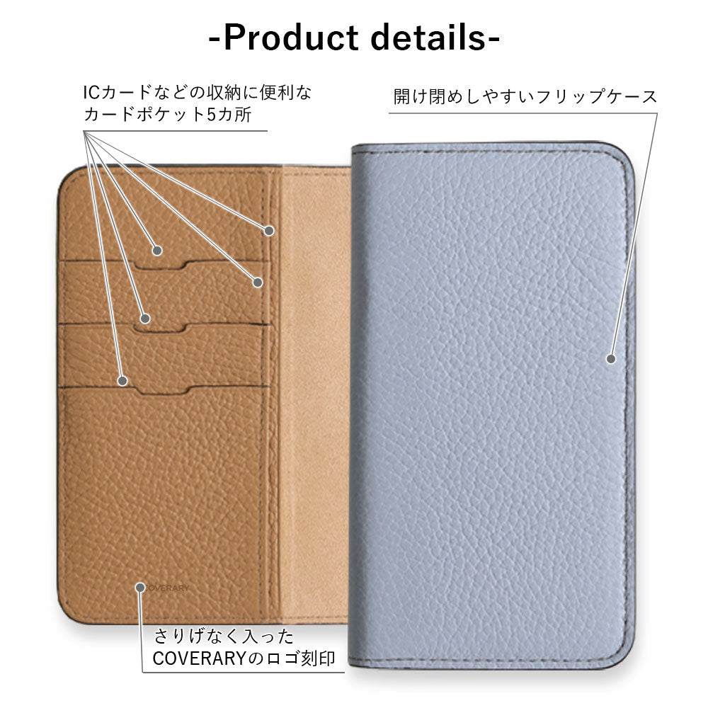 Genuine leather 32 colors Italian shrink leather bicolor notebook-style case AQUOS series