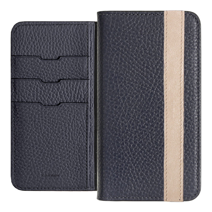 Genuine leather 32 colors Italian shrink leather accent line folio case Xperia series