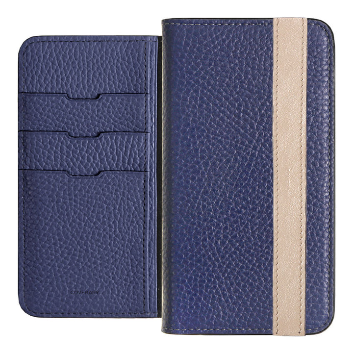 Genuine leather 32 colors Italian shrink leather accent line folio case Xperia series