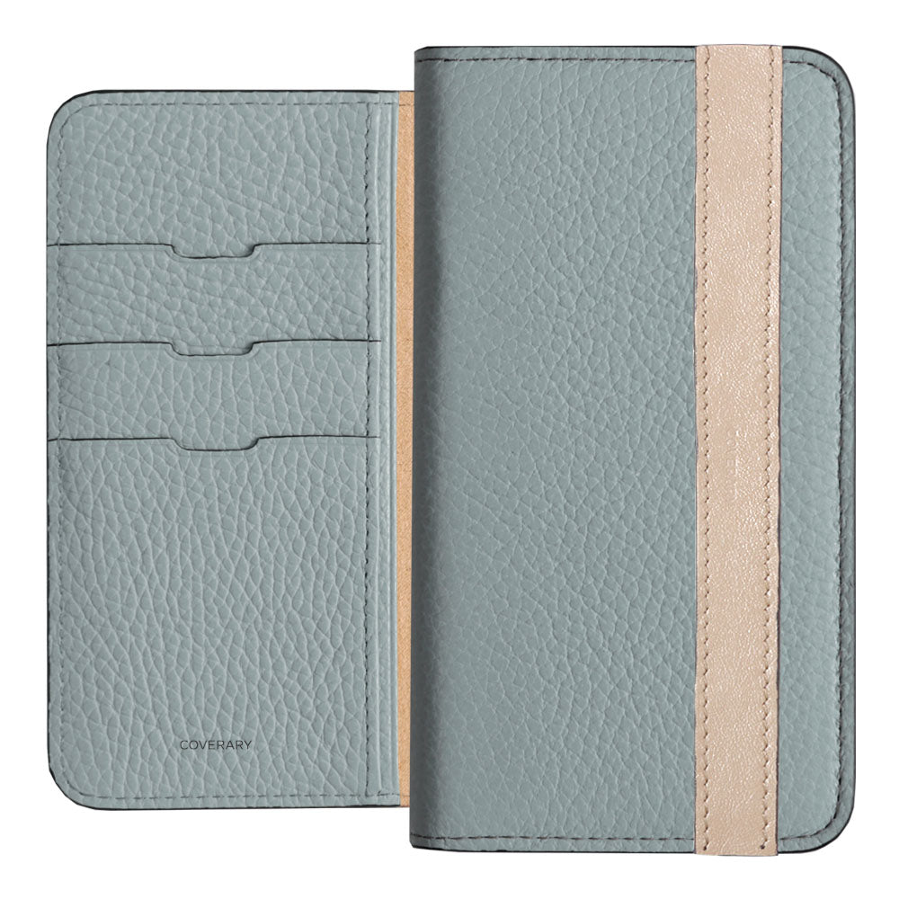 Genuine leather 32 colors Italian shrink leather accent line folio case Xperia series