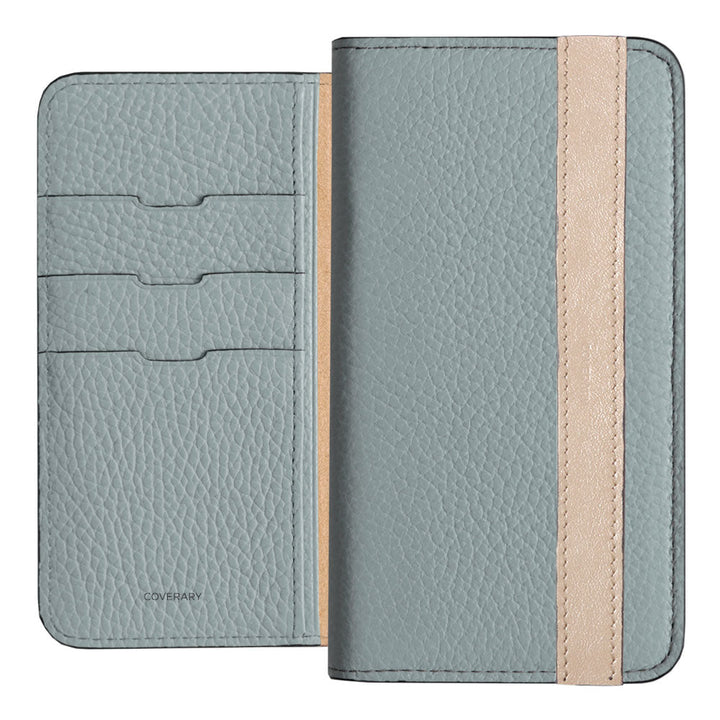 Genuine leather 32 colors Italian shrink leather accent line folio case Xperia series