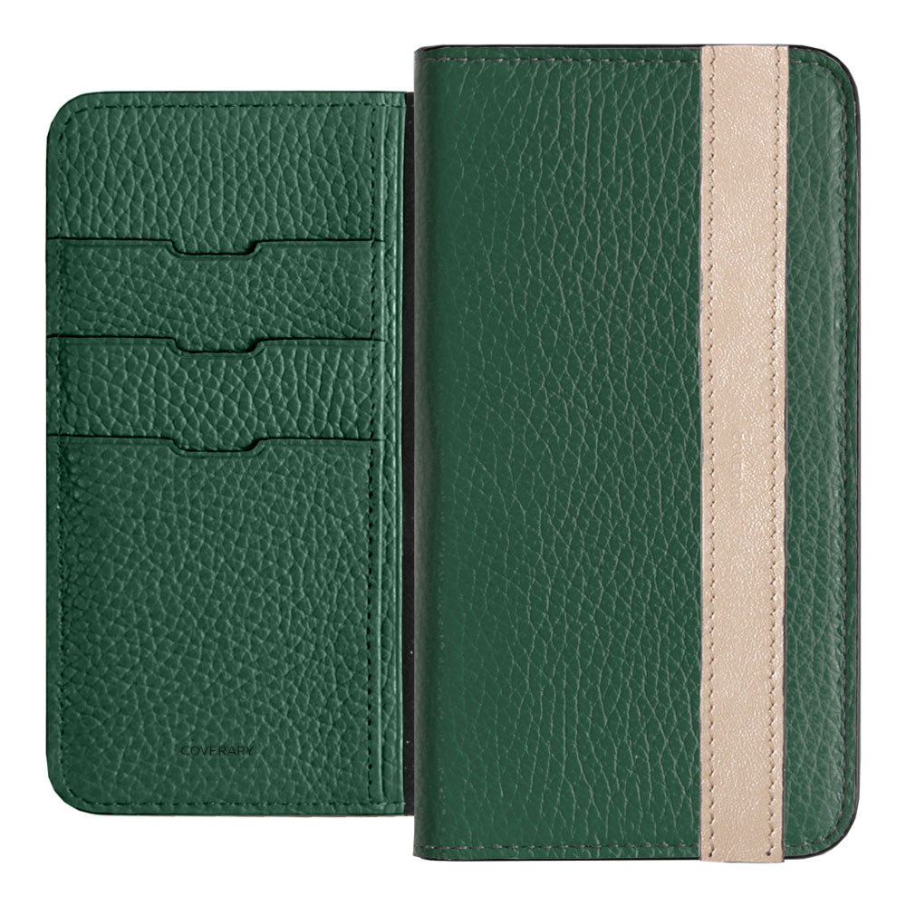 Genuine leather 32 colors Italian shrink leather accent line folio case Xperia series