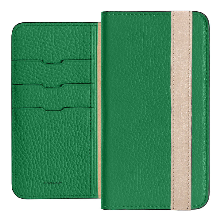 Genuine leather 32 colors Italian shrink leather accent line folio case Xperia series