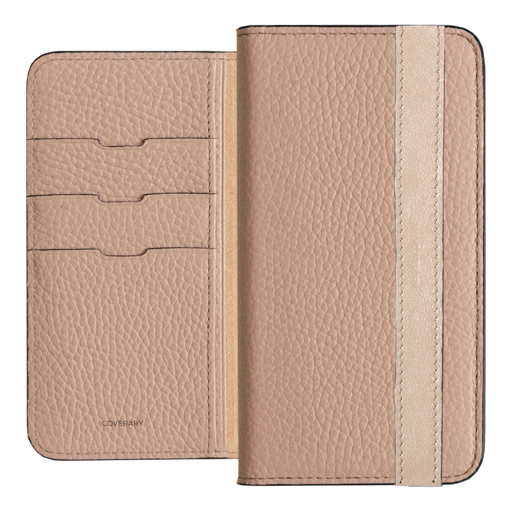 Genuine leather 32 colors Italian shrink leather accent line folio case Xperia series