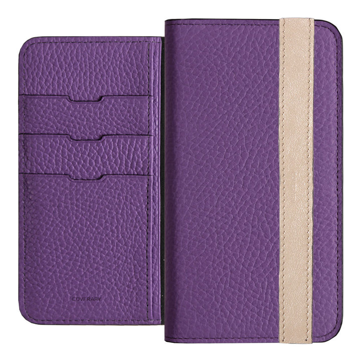 Genuine leather 32 colors Italian shrink leather accent line folio case Xperia series