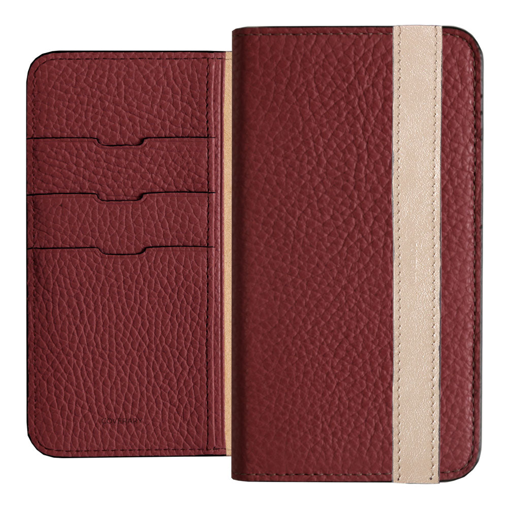 Genuine leather 32 colors Italian shrink leather accent line folio case Xperia series