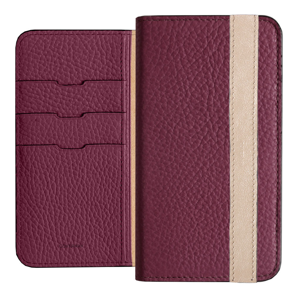 Genuine leather 32 colors Italian shrink leather accent line folio case Xperia series