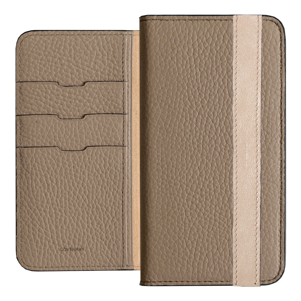 Genuine leather 32 colors Italian shrink leather accent line folio case Xperia series