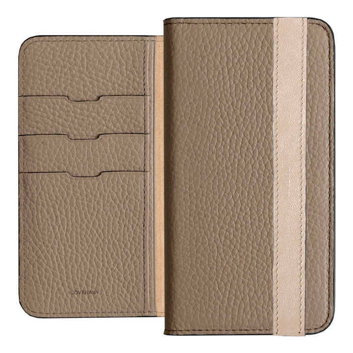 Genuine leather 32 colors Italian shrink leather accent line folio case Xperia series