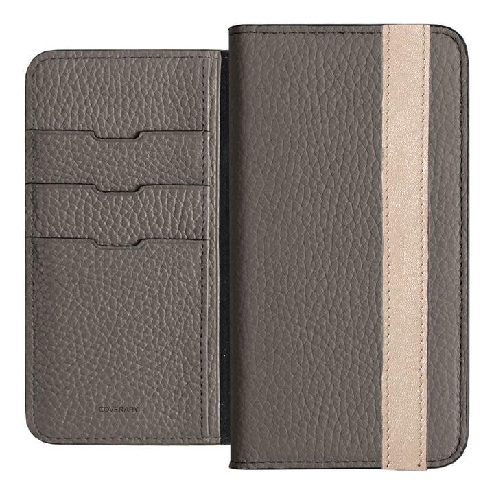 Genuine leather 32 colors Italian shrink leather accent line folio case Xperia series