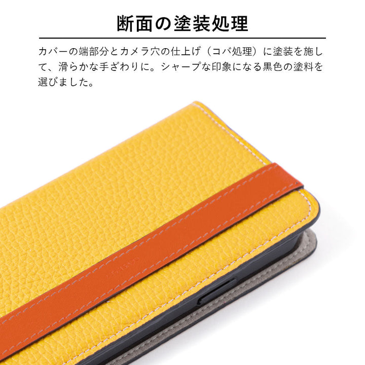 Genuine leather 32 colors Italian shrink leather accent line folio case Xperia series