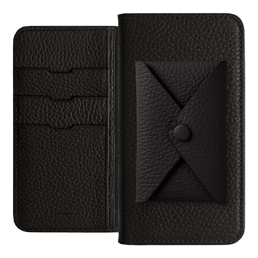 Cuir véritable 32 couleurs cuir italien grainé Étui à rabat avec poche Étui portefeuille pour la série AQUOS