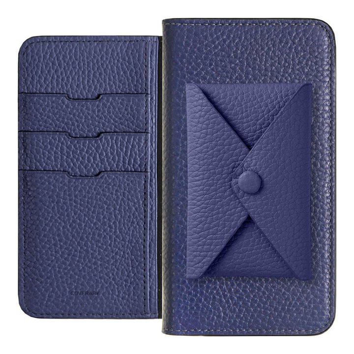 Étui portefeuille en cuir italien grainé 32 couleurs avec poche à rabat pour la série Xperia