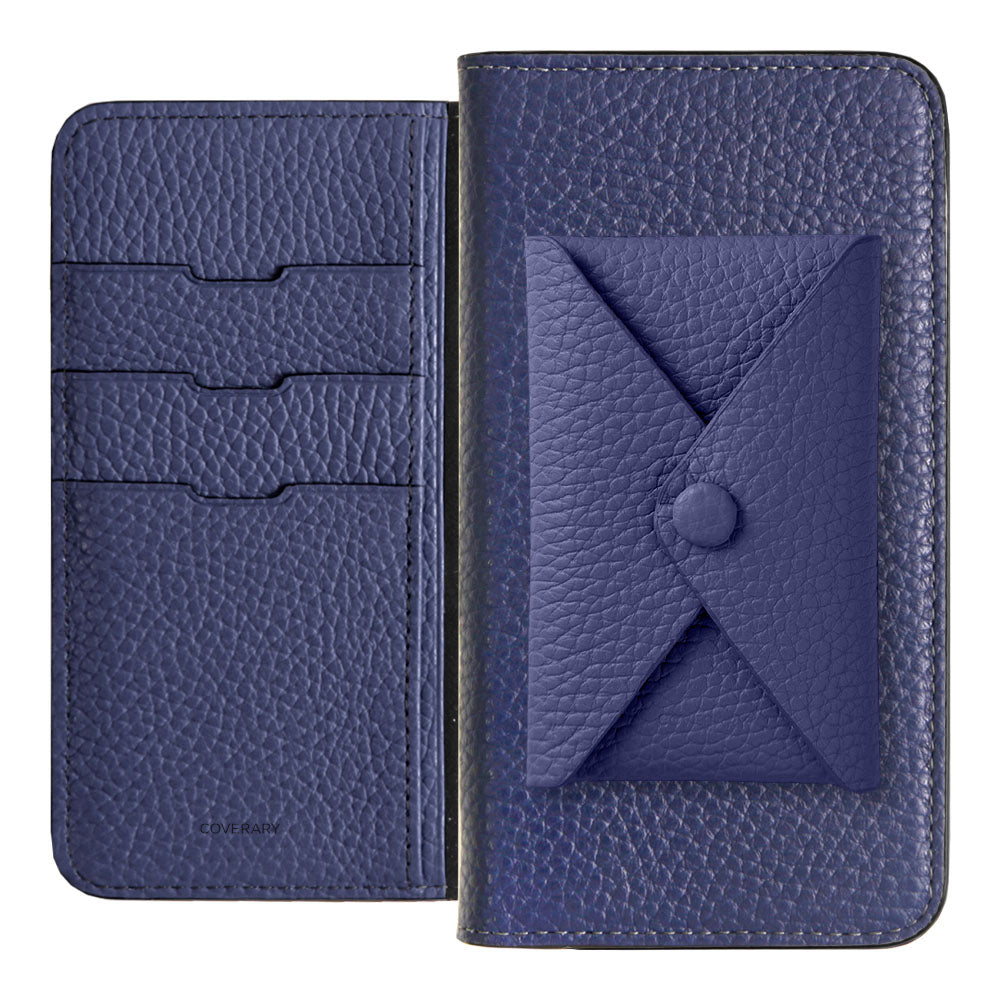 Cuir véritable 32 couleurs cuir italien grainé Étui à rabat avec poche Étui portefeuille pour la série AQUOS