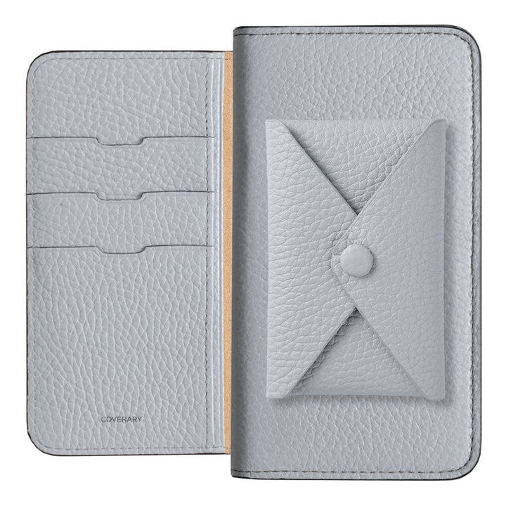 Cuir véritable 32 couleurs cuir italien grainé Étui à rabat avec poche Étui portefeuille pour la série AQUOS