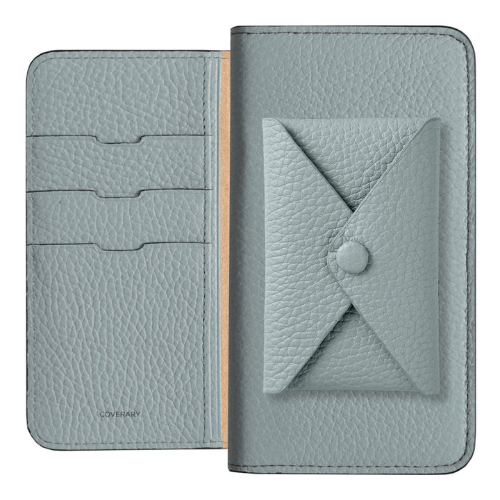 Genuine leather 32 colors Italian shrink leather with pocket and flap notebook-style case for iPhone series