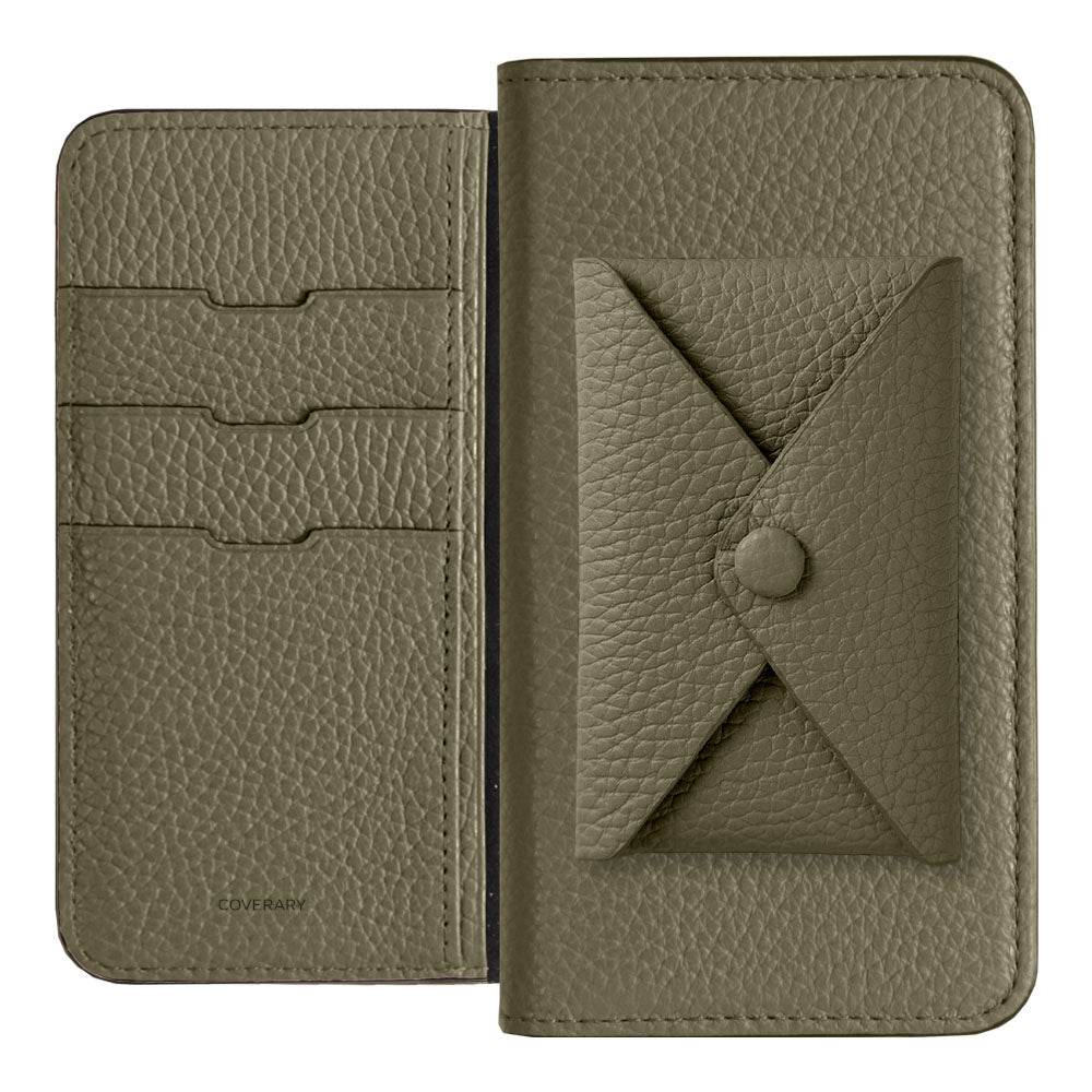Genuine leather 32 colors Italian shrink leather with pocket and flap notebook-style case for Xperia series