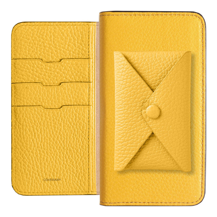 Genuine leather 32 colors Italian shrink leather with pocket and flap notebook-style case for Xperia series