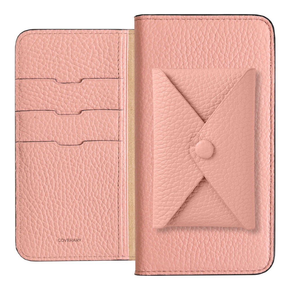 Genuine leather 32 colors Italian shrink leather with pocket and flap notebook-style case for iPhone series
