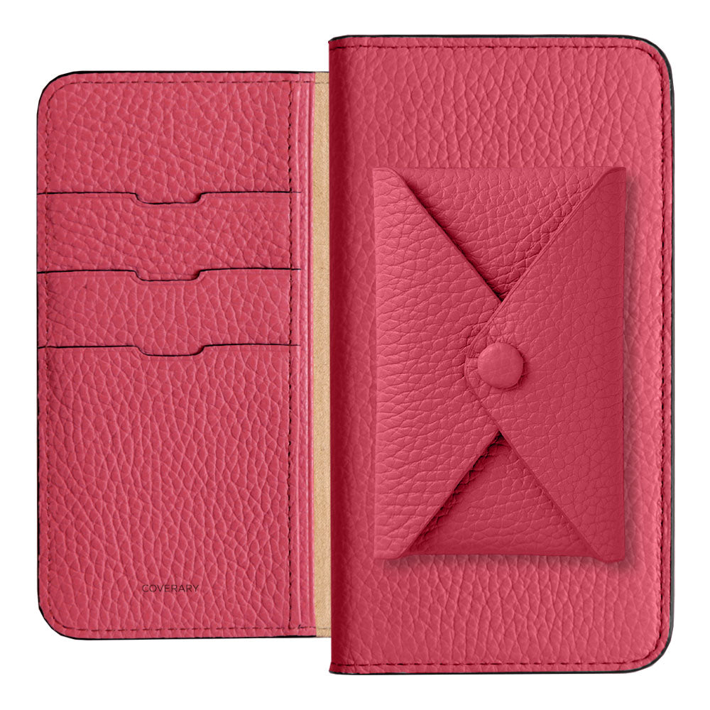 Genuine leather 32 colors Italian shrink leather with pocket and flap notebook-style case for Xperia series
