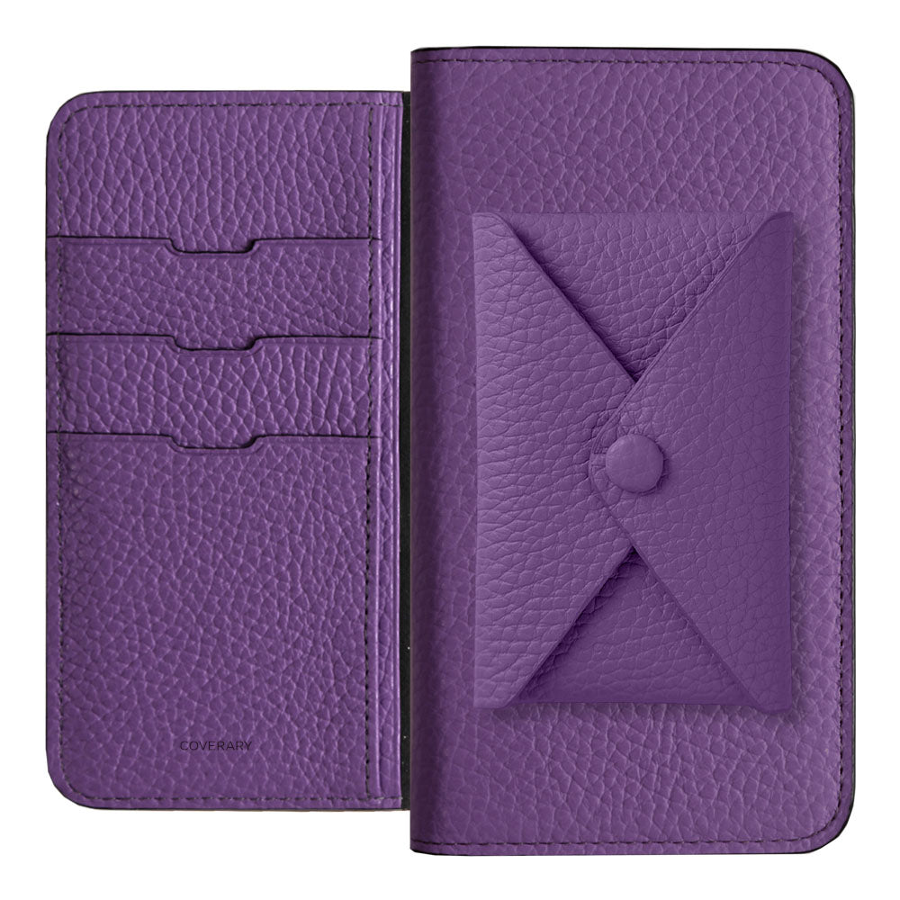 Genuine leather 32 colors Italian shrink leather with pocket and flap notebook-style case for iPhone series