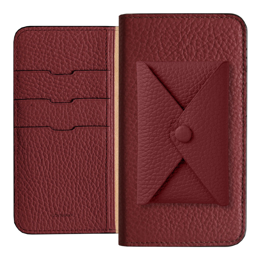 Genuine leather 32 colors Italian shrink leather with pocket and flap notebook-style case for Xperia series