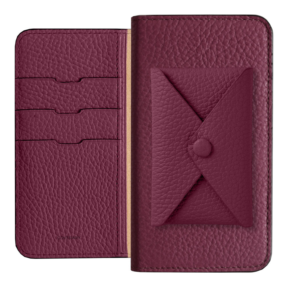 Genuine leather 32 colors Italian shrink leather with pocket and flap notebook-style case for iPhone series