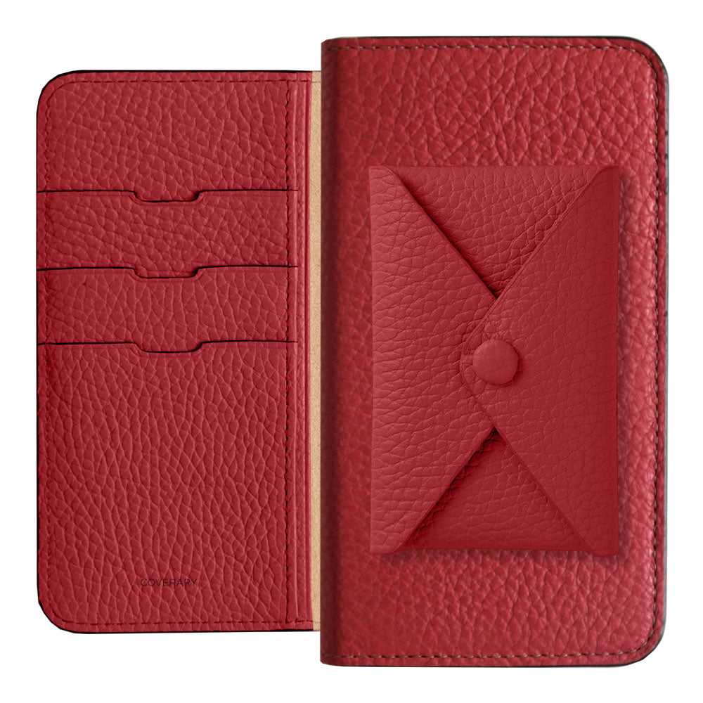 Genuine leather 32 colors Italian shrink leather with pocket and flap notebook-style case for iPhone series