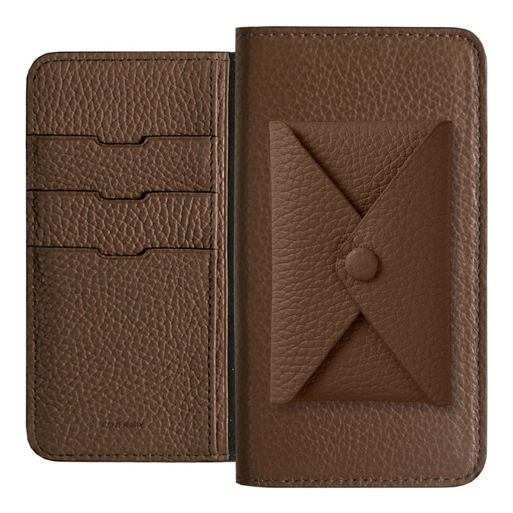 Genuine leather 32 colors Italian shrink leather with pocket and flap notebook-style case for iPhone series