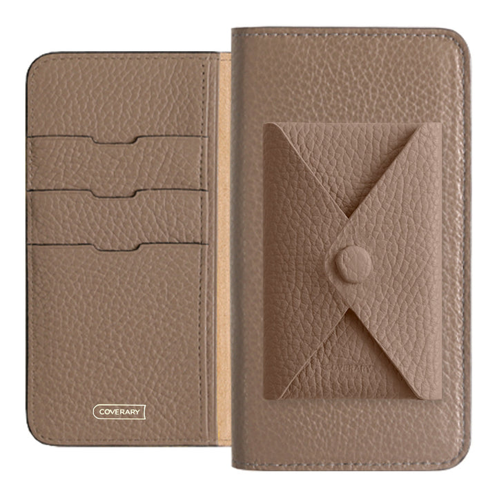 本革 32色 イタリアンシュリンクレザー 蓋ありポケット付き 手帳型ケース iPhoneシリーズ