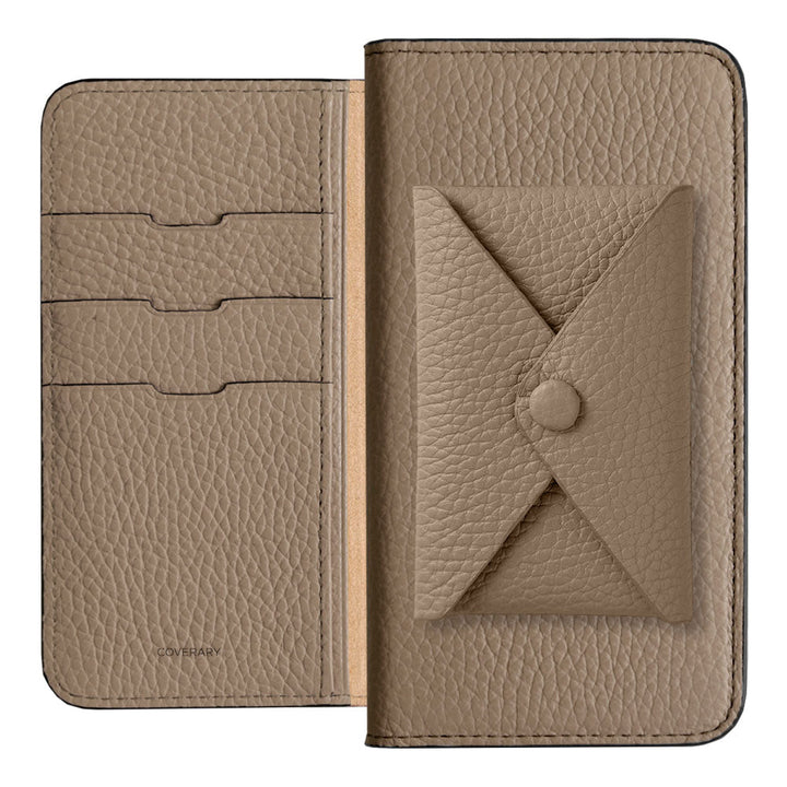 Cuir véritable 32 couleurs cuir italien grainé Étui à rabat avec poche Étui portefeuille pour la série AQUOS