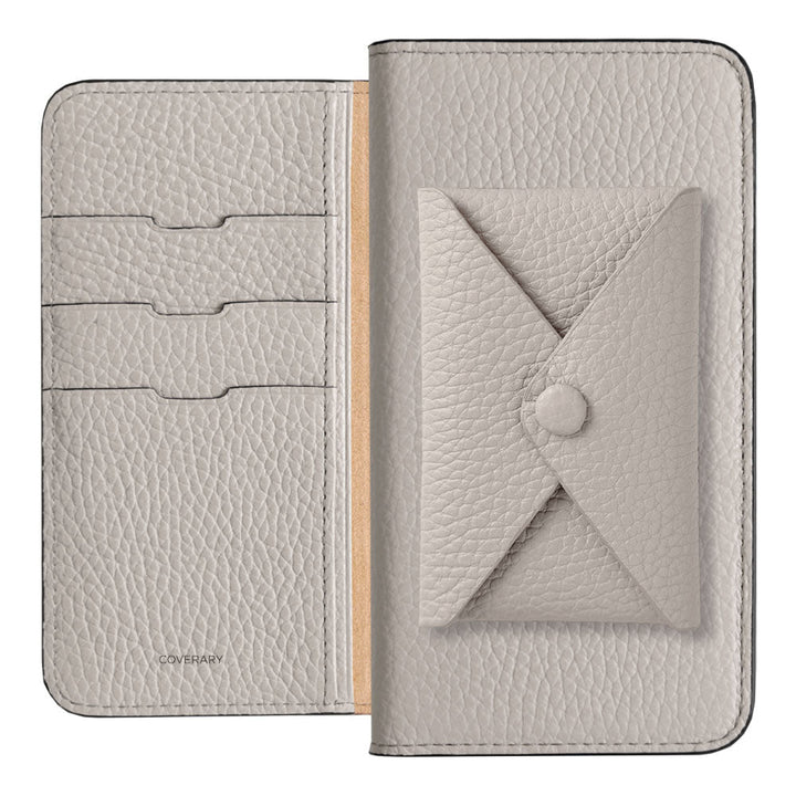 Cuir véritable 32 couleurs cuir italien grainé Étui à rabat avec poche Étui portefeuille pour la série AQUOS