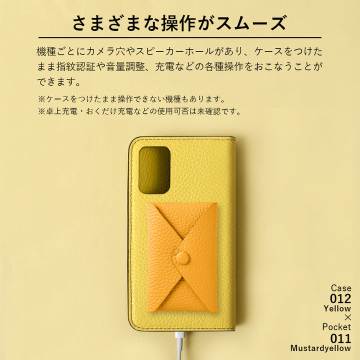 Genuine leather 32 colors Italian shrink leather with pocket and flap notebook-style case for iPhone series