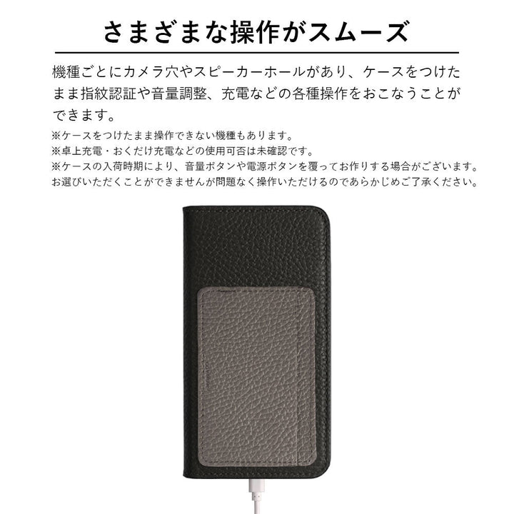 Genuine leather 32 colors Italian shrink leather card storage with pocket notebook-style case Xperia series