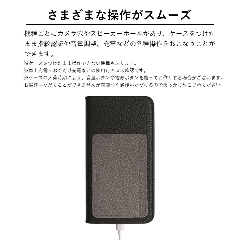 本革 32色 イタリアンシュリンクレザー カード収納 ポケット付き 手帳型ケース Galaxyシリーズ