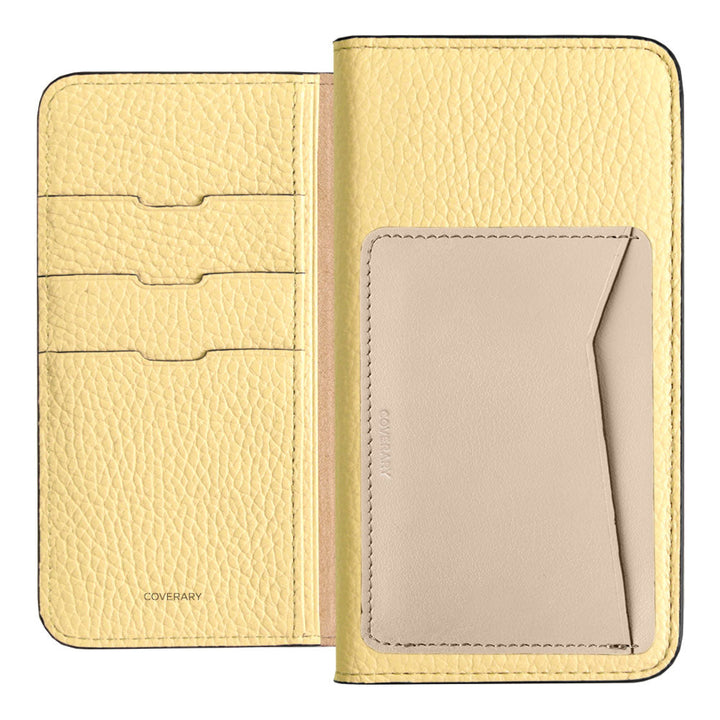 Étui portefeuille en cuir véritable italien grainé, 32 couleurs, avec poche pour cartes verticale ou horizontale, pour la série iPhone