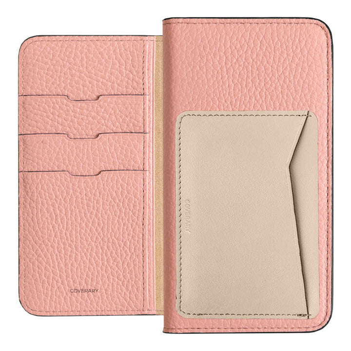 Étui portefeuille en cuir véritable italien grainé, 32 couleurs, avec poche pour cartes verticale ou horizontale, pour la série iPhone