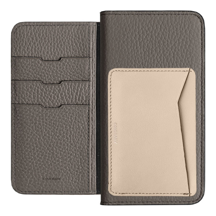 本革 32色 イタリアンシュリンクレザー 縦・横選べるカードポケット付き 手帳型ケース Xperiaシリーズ
