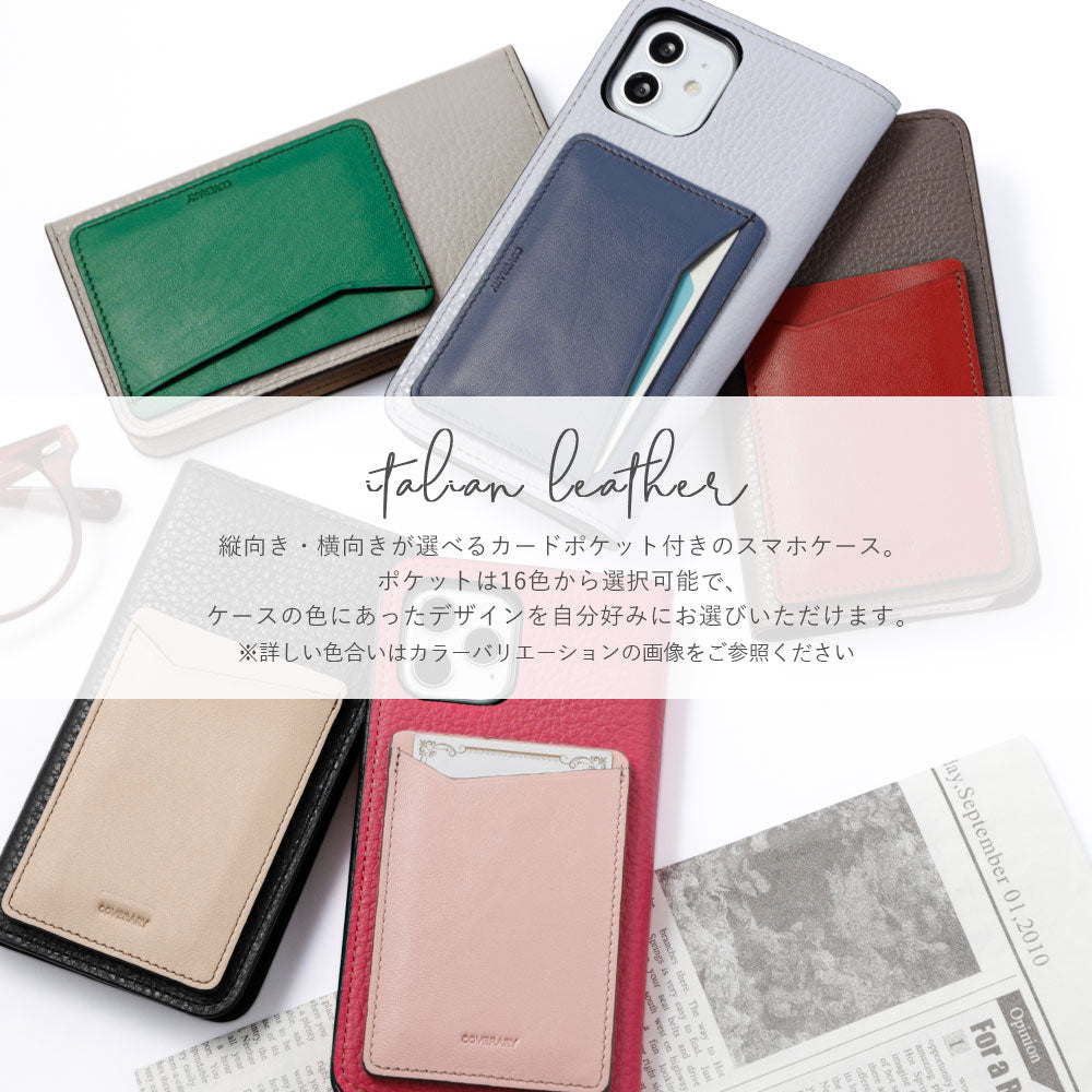 Étui portefeuille en cuir véritable italien grainé, 32 couleurs, avec poche pour cartes verticale ou horizontale, pour la série iPhone