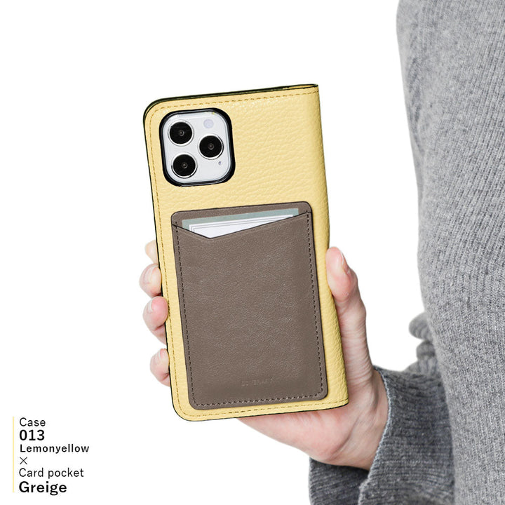 Étui portefeuille en cuir véritable italien grainé, 32 couleurs, avec poche pour cartes verticale ou horizontale, pour la série iPhone