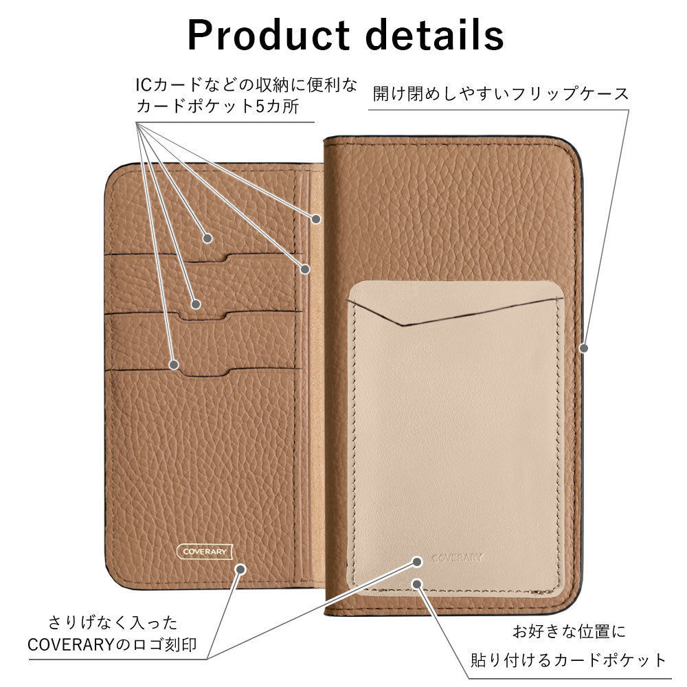 Étui portefeuille en cuir véritable italien grainé, 32 couleurs, avec pochettes pour cartes verticales ou horizontales, pour la série Galaxy